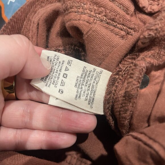 Free People We The Free Corduroy Flare Bell Bottom Pants Orange Red Womens Sz 26 - Picture 8 of 8